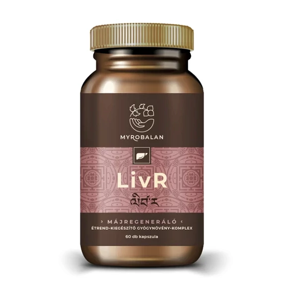 LivR Májtisztító- és Regeneráló Gyógynövény-Komplex 60 db Vegán Kapszula