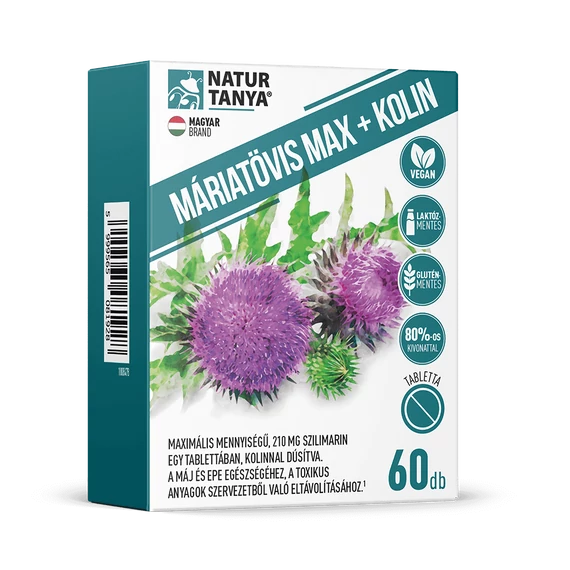 Máriatövis Max + Kolin 60 tabletta