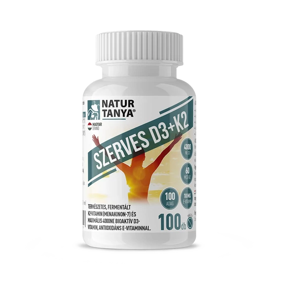 Szerves D3 és K2-vitamin 100 tabletta