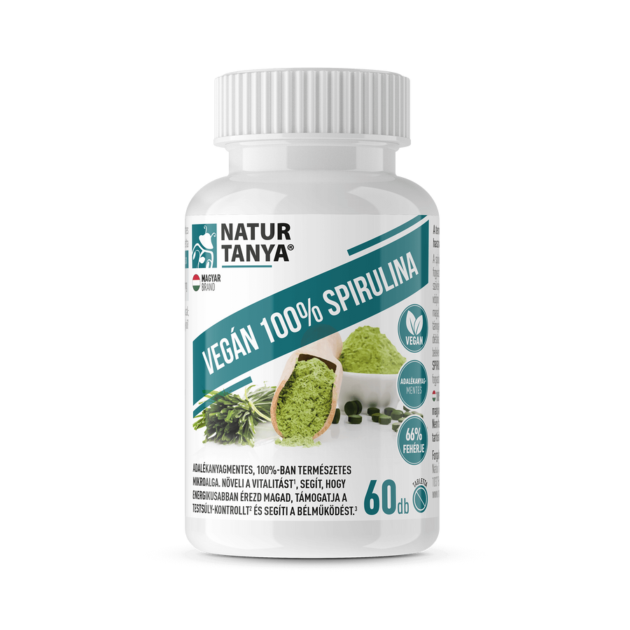 Vegán 100% Spirulina 60 tabletta