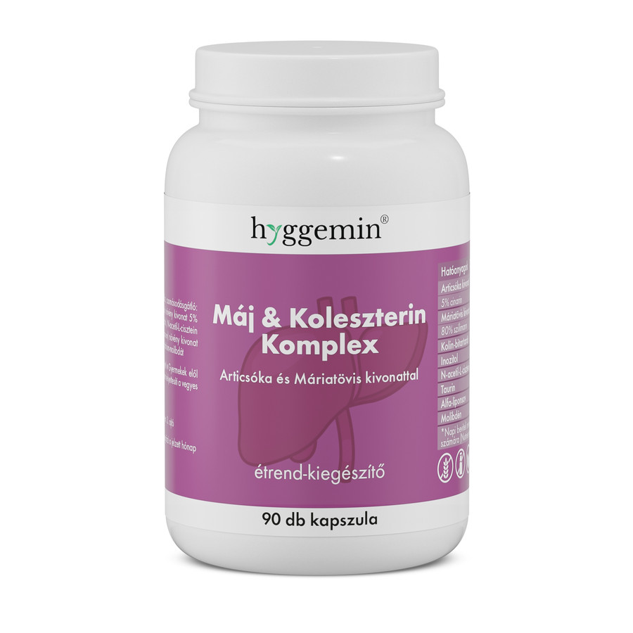 Máj & Koleszterin komplex - Articsóka es Máriatövis kivonattal - 90 mini kapszula